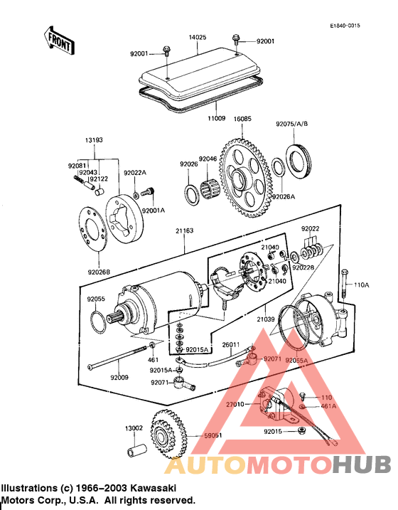Starter motor/starter clutch