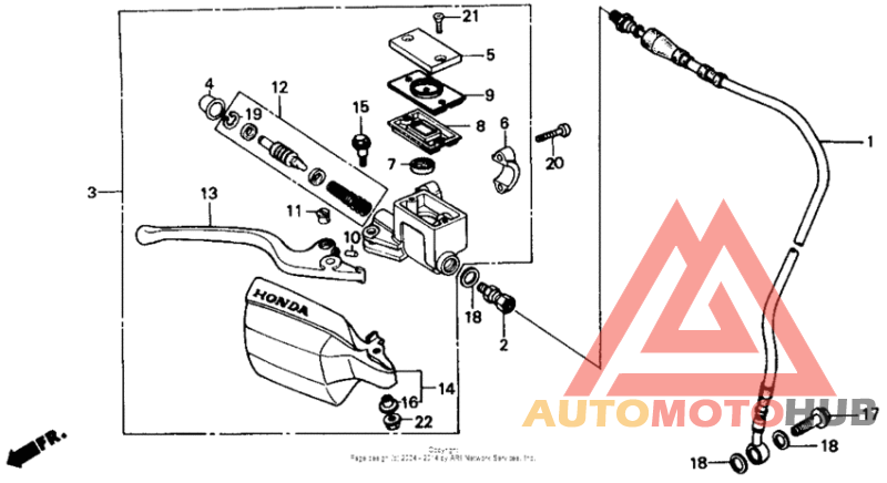 Front brake master cylinder 84-85