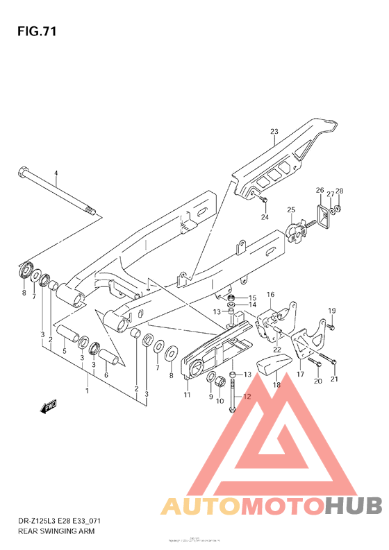 Rear Swinging Arm (Dr-Z125L3 E33)