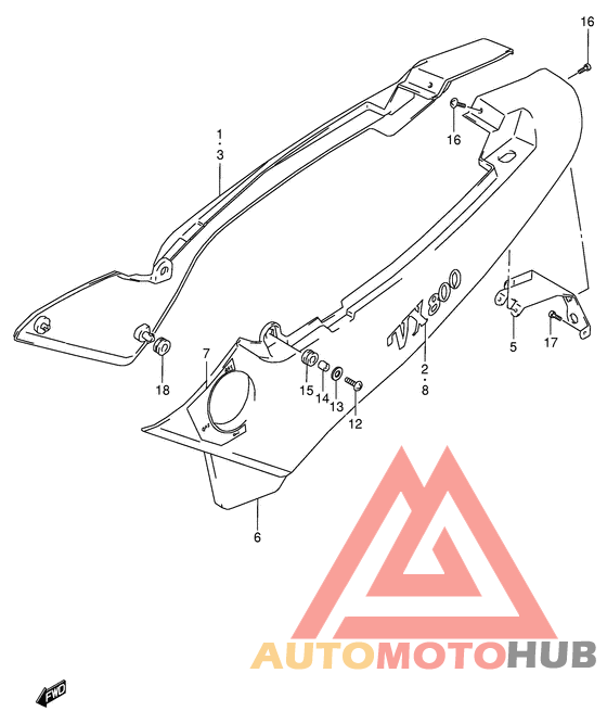 Обтекатель задний