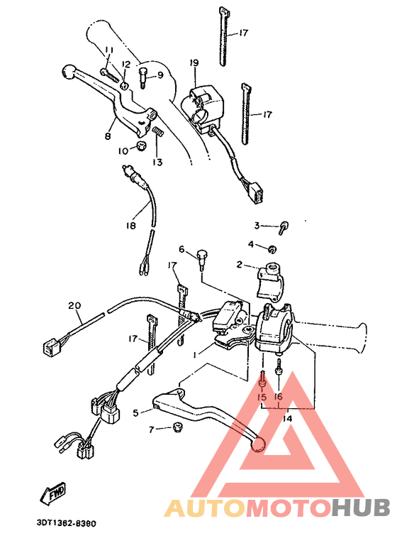 Handle switch. lever