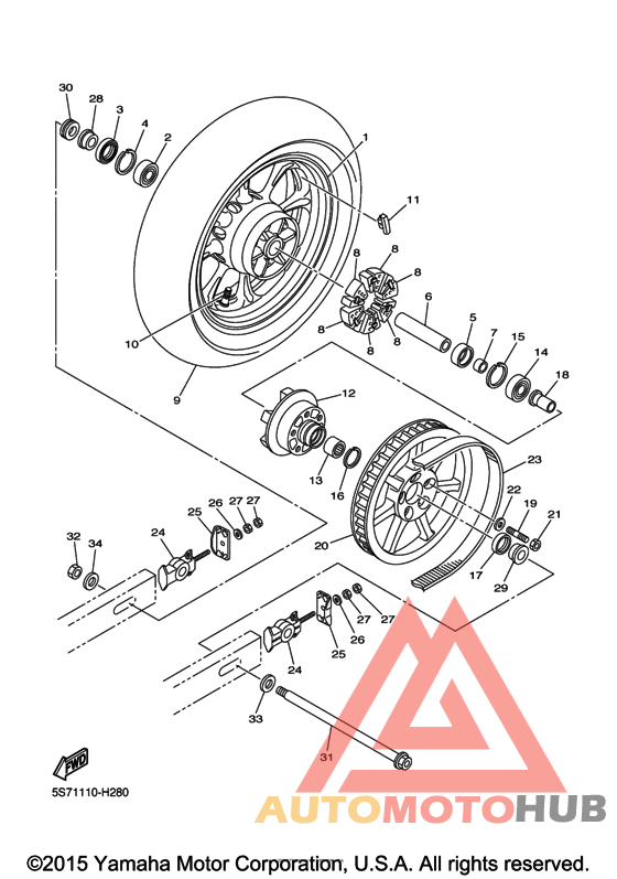 Переднее колесо