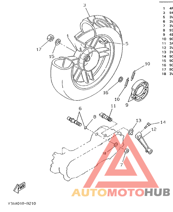 Переднее колесо