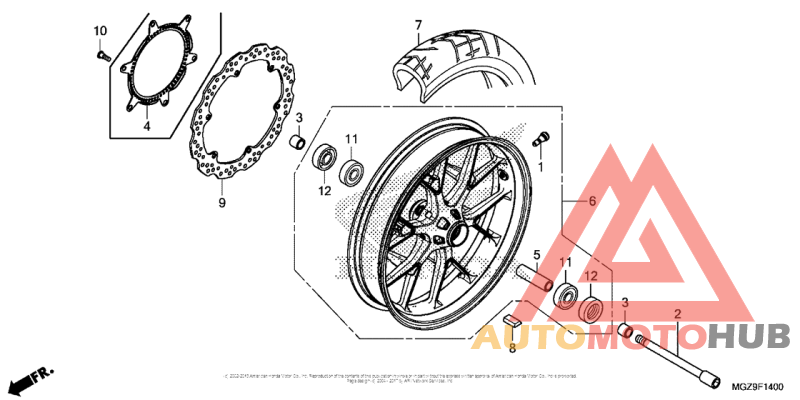 Переднее колесо