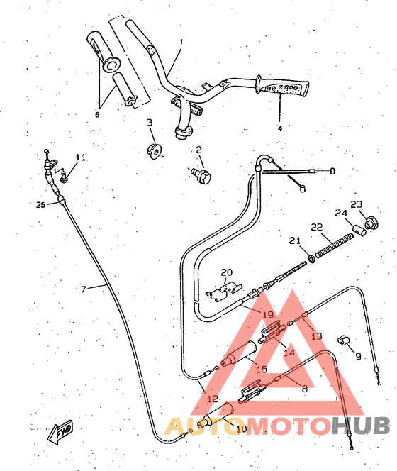 Steering handle. cable