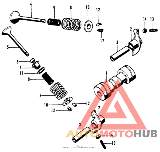 Camshaft + valves