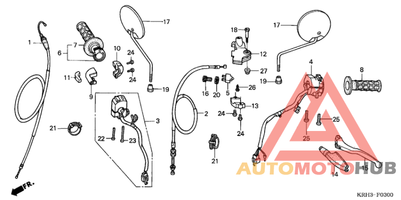 Handle lever/switch/cable