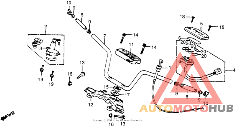 Handlebar + top bridge