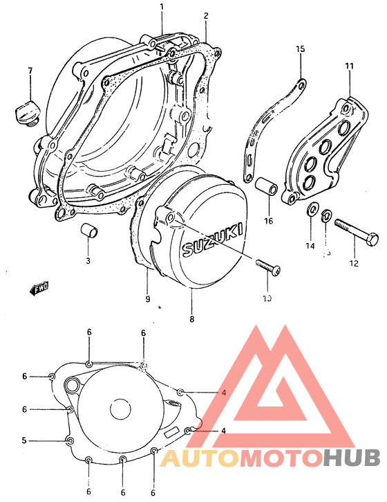 Crankcase cover ass`y  (v