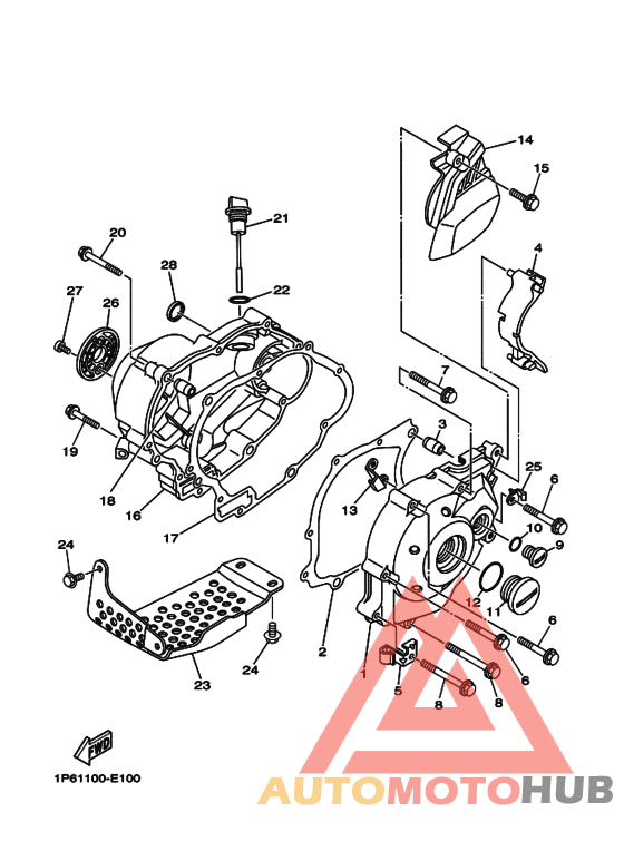 Crankcase cover ass`y  (v