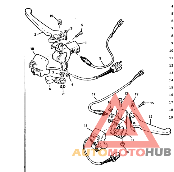 Handle switch. lever