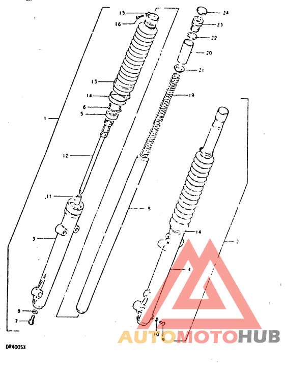 Вилка передней оси