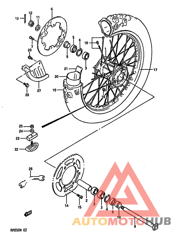 Rear wheel complete assy