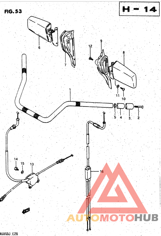 Handlebar - control cable