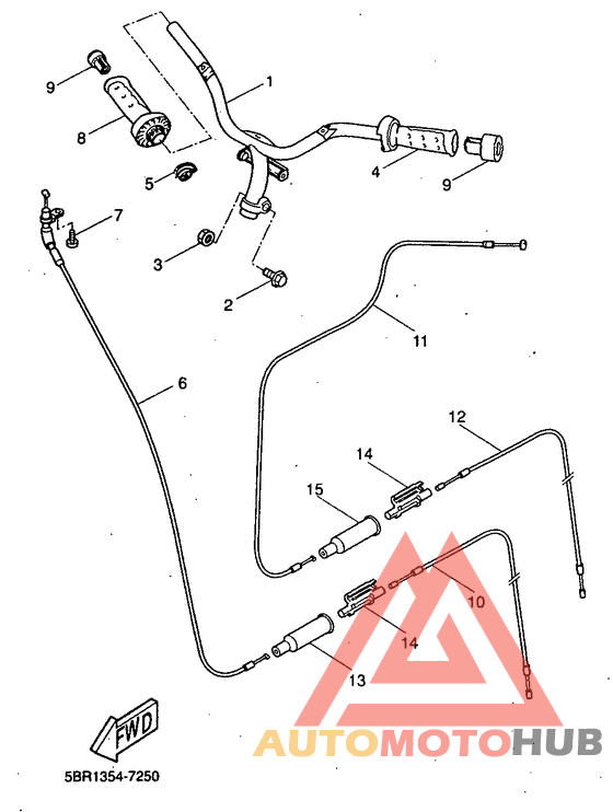 Steering handle. cable