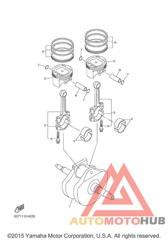 Коленчатый вал и Поршень