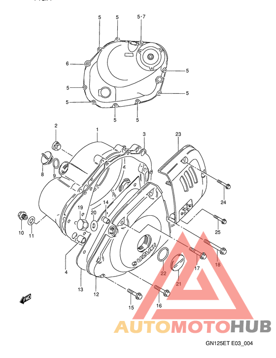 Crankcase cover ass`y  (v
