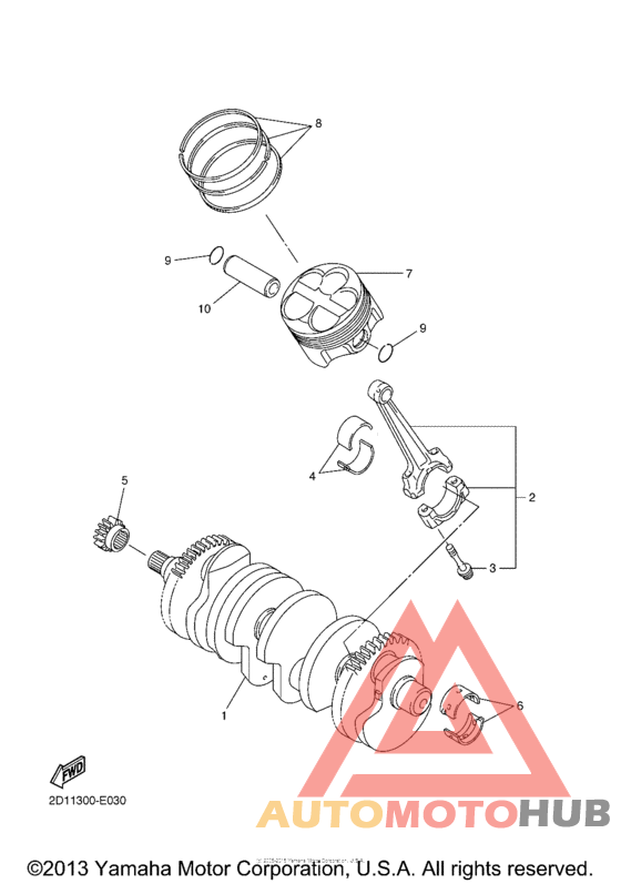 Коленчатый вал и Поршень