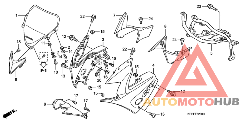 Upper cowling assy