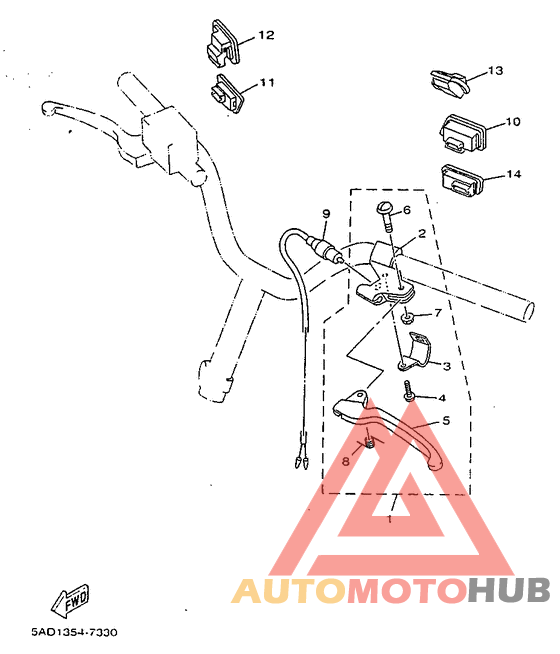 Handle switch. lever