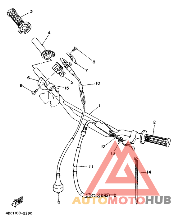 Steering handle. cable