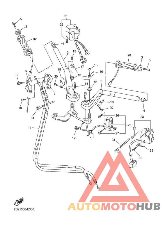 Steering handle & cable
