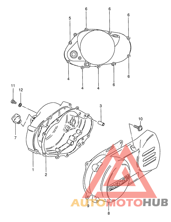 Crankcase cover ass`y  (v