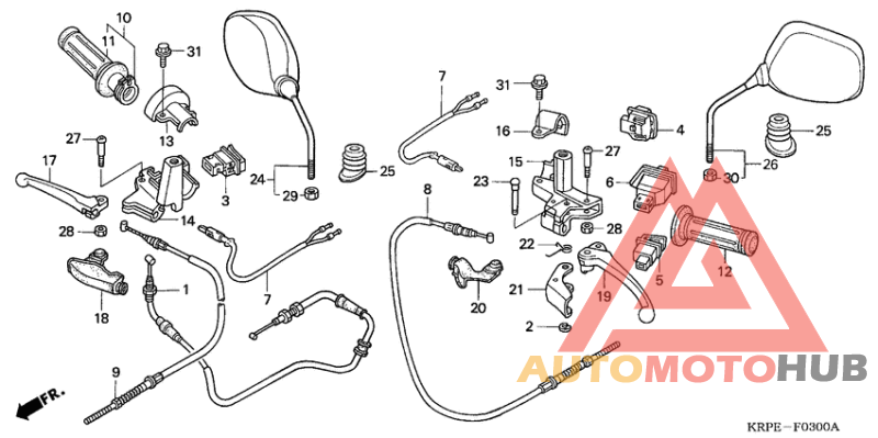 Handle lever/switch/cable