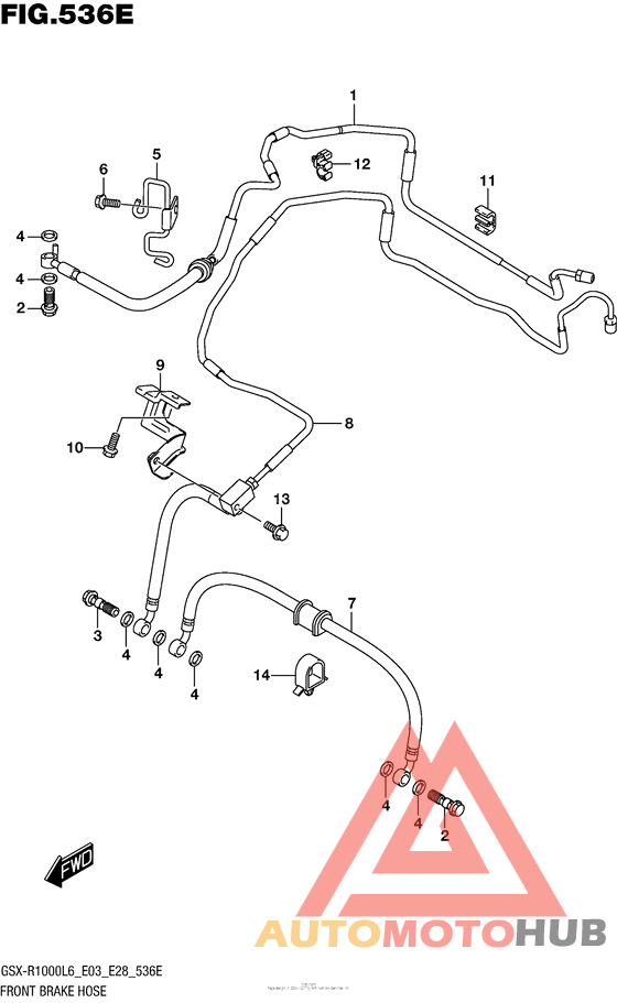 Front Brake Hose (Gsx-R1000Al6 E33)