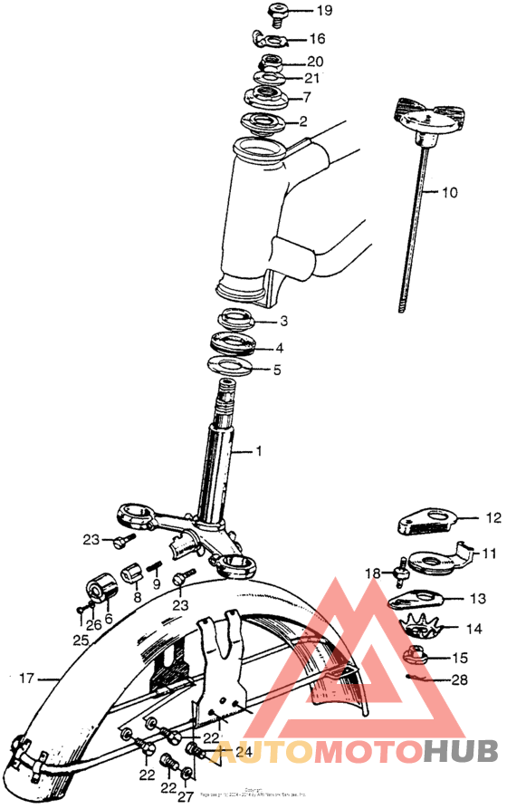 Cl175 steering stem + front fender