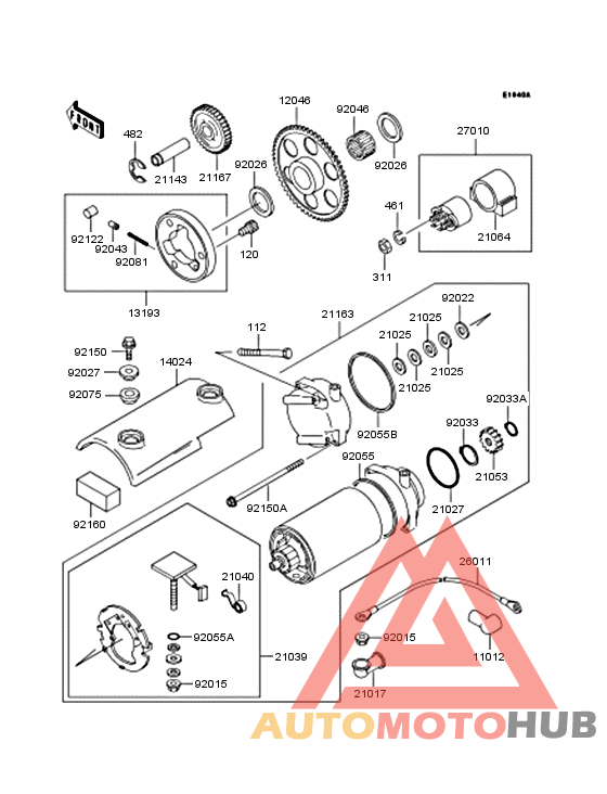 Starter motor/starter clutch
