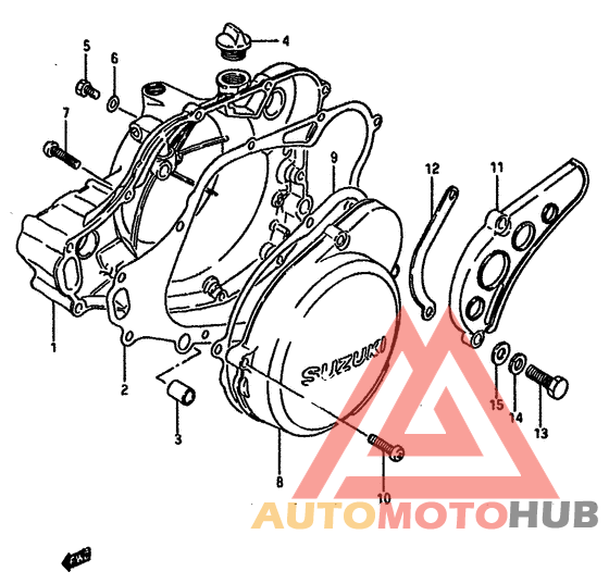 Crankcase cover ass`y  (v