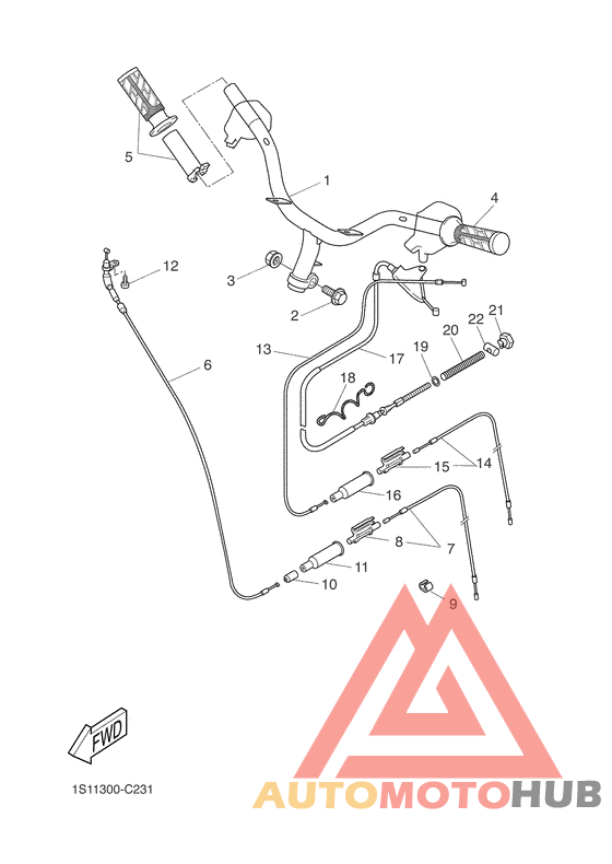 Steering handle & cable