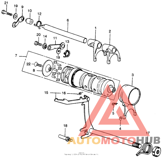 Вилки и валы выбора передач
