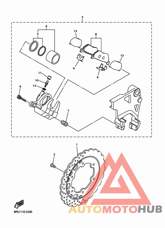 Задний суппорт