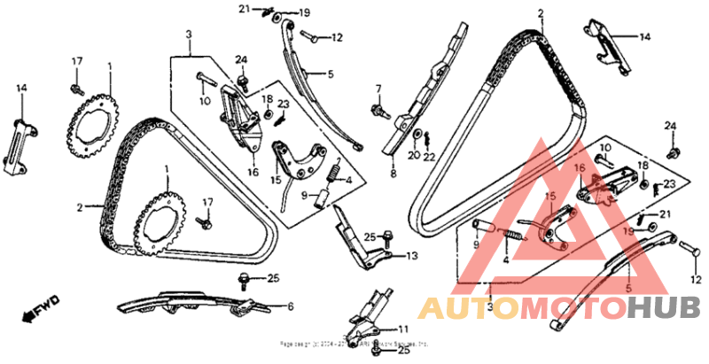 Cam chain + tensioner