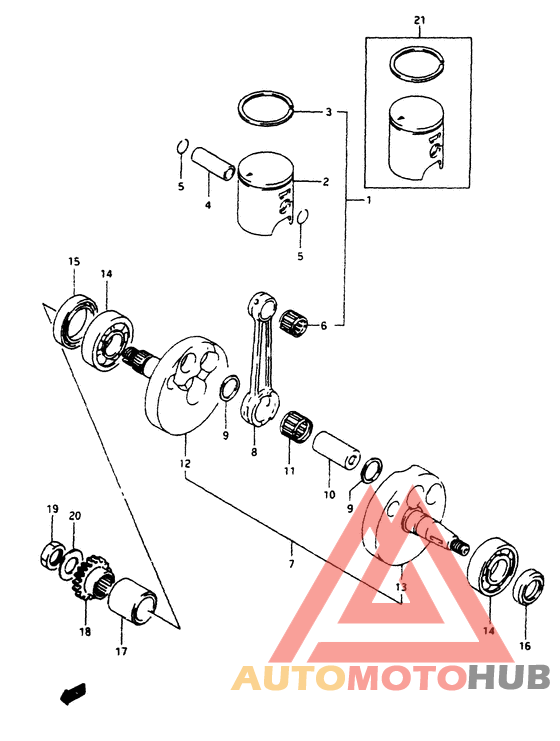Вал коленчатый