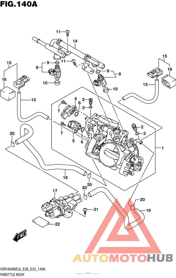 Throttle Body (Vzr1800Bzl6 E28)