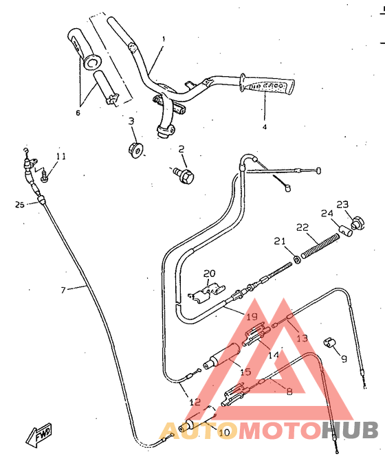 Steering handle. cable