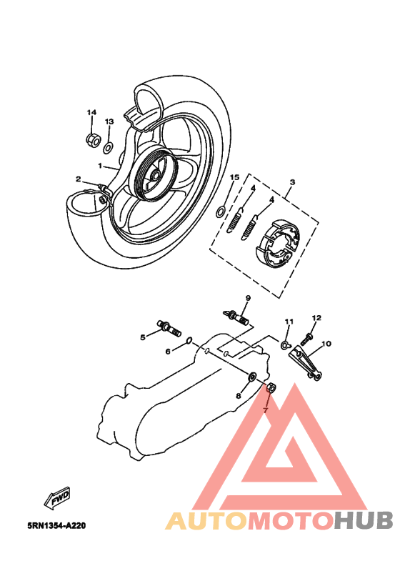 Rear wheel complete assy