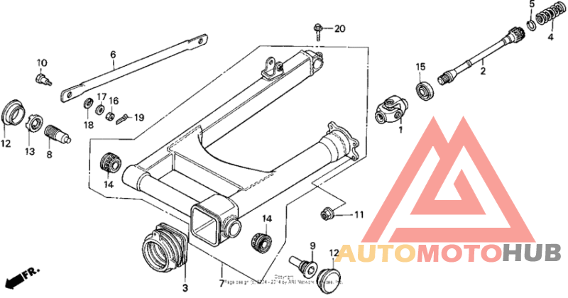 Vt1100c swingarm