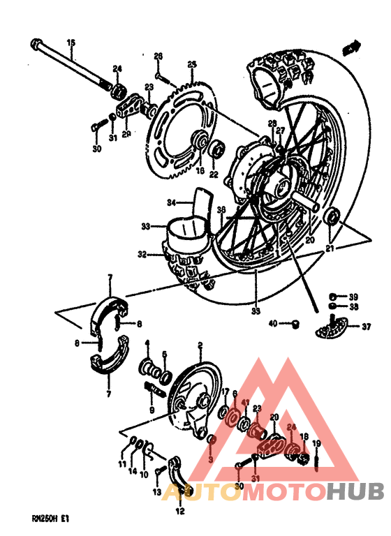Rear wheel complete assy