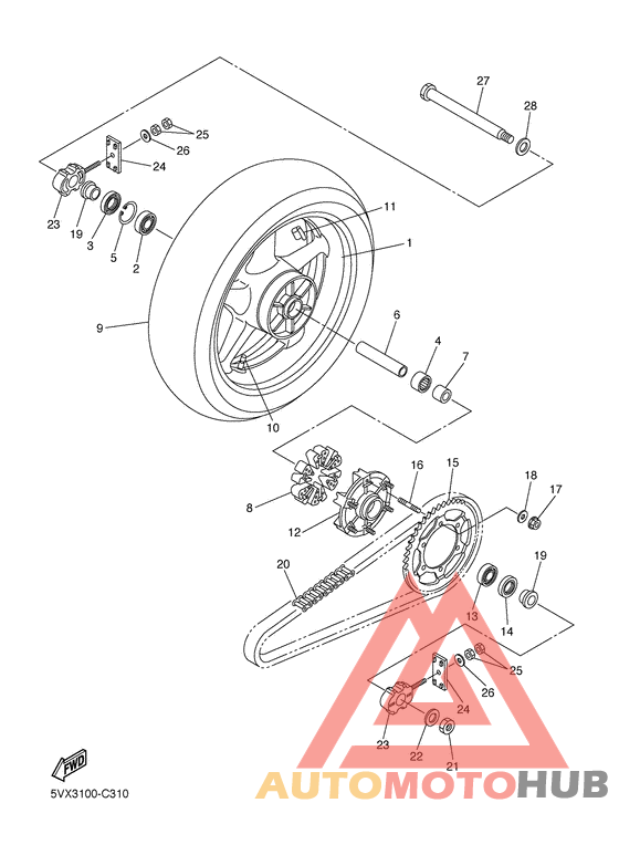 Переднее колесо
