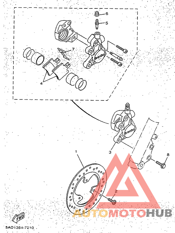 Front brake. caliper