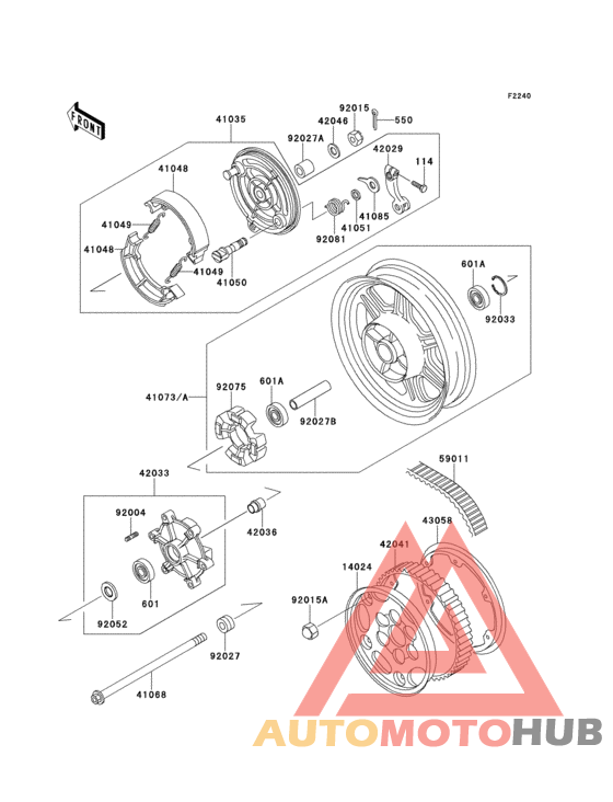 Rear wheel/chain/coupling