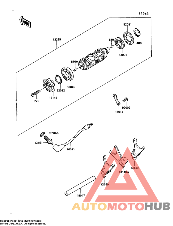 Change drum/shift fork