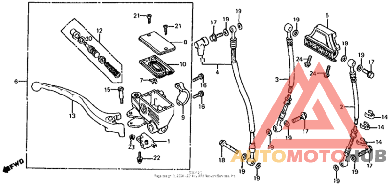Front brake master cyl + control lever
