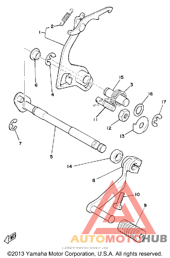 Shift shaft pedal