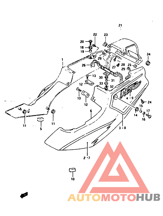 Обтекатель задний