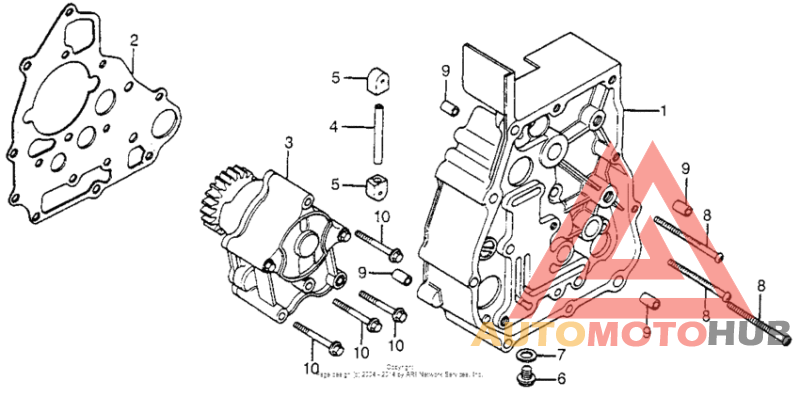 Oil pump + left side case